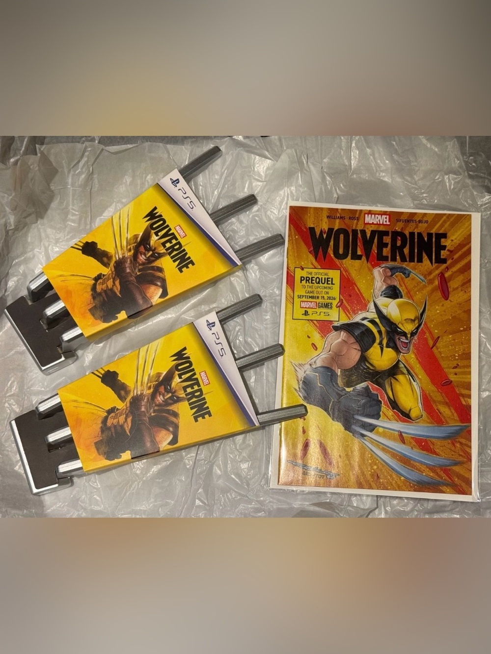 SDCC 2026 Exclusive Set of TWO Marvel Wolverine Claws & Prequel Comic Book NEW